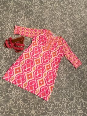 Gretchen Scott Designs Pink & Orange Printed Shift Dress